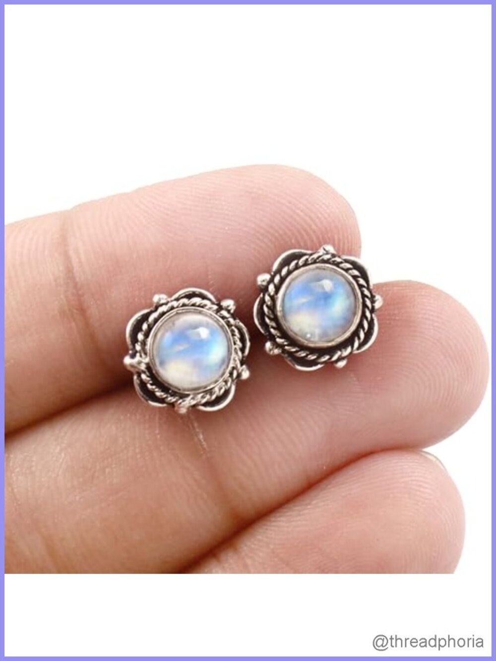 925 Sterling Silver Stud Earrings Handmade Birthstone Jewelry for Women